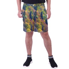 Forest Trees Leaves Fall Autumn Nature Sunshine Men s Pocket Shorts