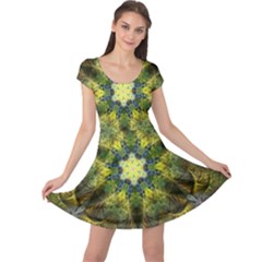 Fractal-fantasy-design-background- Cap Sleeve Dress by Vaneshart