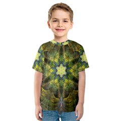 Fractal-fantasy-design-background- Kids  Sport Mesh Tee