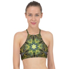 Fractal-fantasy-design-background- Racer Front Bikini Top by Vaneshart