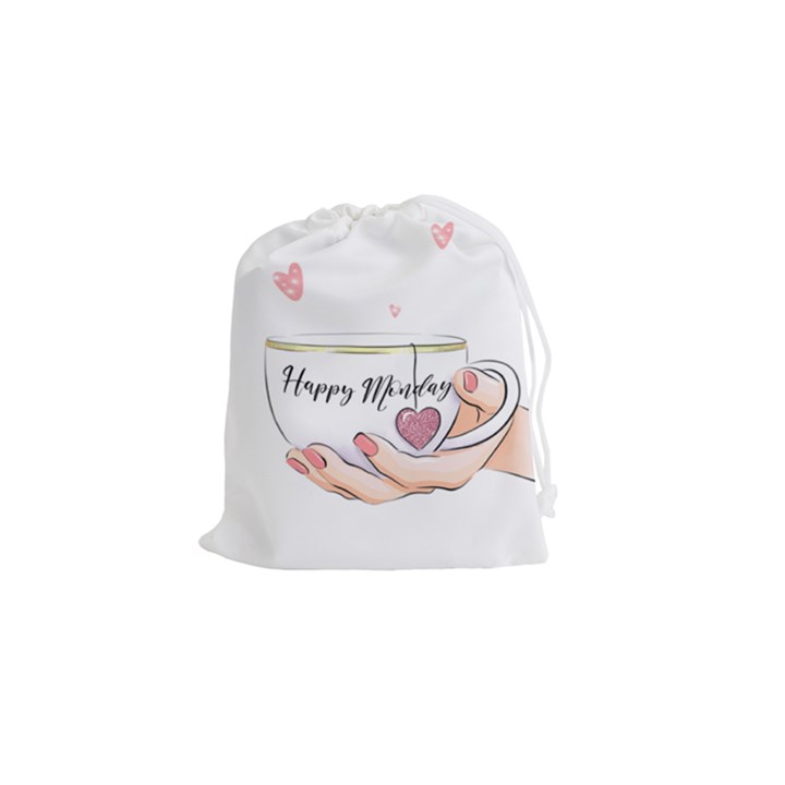 Happy Monday Drawstring Pouch (Small)