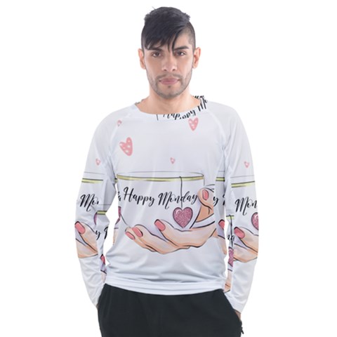 Happy Monday Men s Long Sleeve Raglan Tee by SychEva