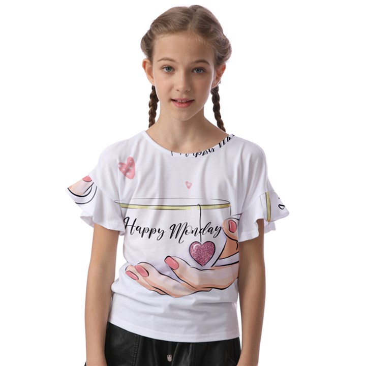 Happy Monday Kids  Cut Out Flutter Sleeves