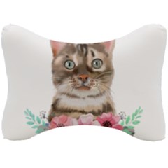 Watercolor Cat Seat Head Rest Cushion by SychEva