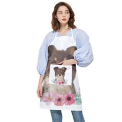 Watercolor Dog Pocket Apron by SychEva