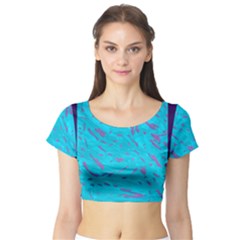 Water Fun Short Sleeve Crop Top