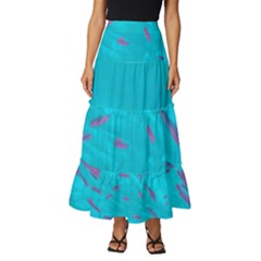 Water Fun Tiered Ruffle Maxi Skirt