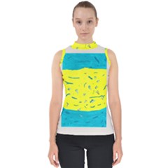 Summer Fun Mock Neck Shell Top