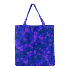 Cold Colorful Geometric Abstract Pattern Grocery Tote Bag