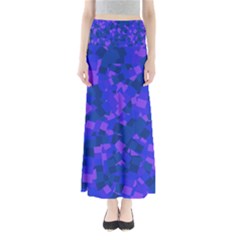 Cold Colorful Geometric Abstract Pattern Full Length Maxi Skirt