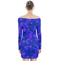 Cold Colorful Geometric Abstract Pattern Long Sleeve Off Shoulder Dress View2