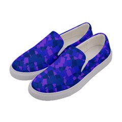 Cold Colorful Geometric Abstract Pattern Women s Canvas Slip Ons by dflcprintsclothing