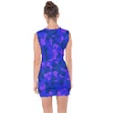 Cold Colorful Geometric Abstract Pattern Lace Up Front Bodycon Dress View2