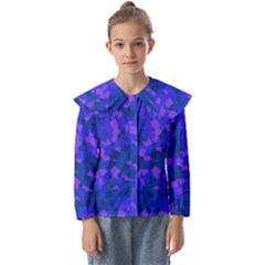 Cold Colorful Geometric Abstract Pattern Kids  Peter Pan Collar Blouse