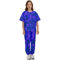 Cold Colorful Geometric Abstract Pattern Kids  Tee And Pants Sports Set