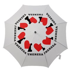 I Love Theresa Hook Handle Umbrellas (medium) by ilovewhateva