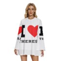 I love theresa Round Neck Long Sleeve Bohemian Style Chiffon Mini Dress View1