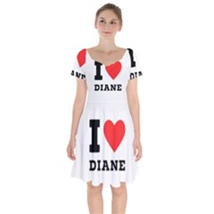 I Love Diane Short Sleeve Bardot Dress by ilovewhateva