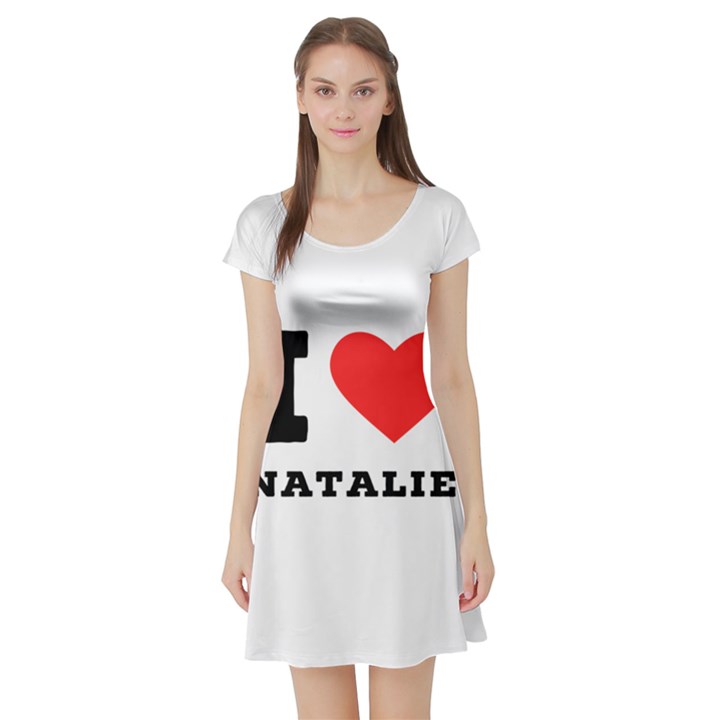 I love natalie Short Sleeve Skater Dress