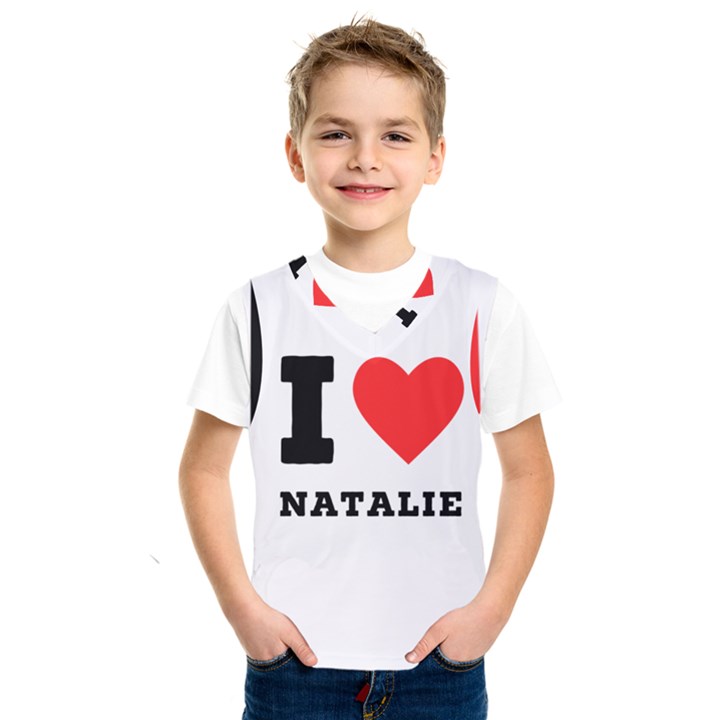 I love natalie Kids  Basketball Tank Top