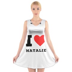 I Love Natalie V-neck Sleeveless Dress by ilovewhateva