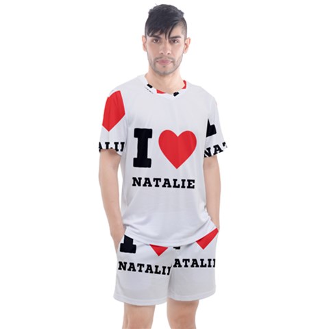 I Love Natalie Men s Mesh Tee And Shorts Set by ilovewhateva