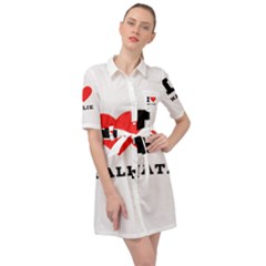 I Love Natalie Belted Shirt Dress by ilovewhateva