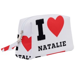 I Love Natalie Wristlet Pouch Bag (large) by ilovewhateva