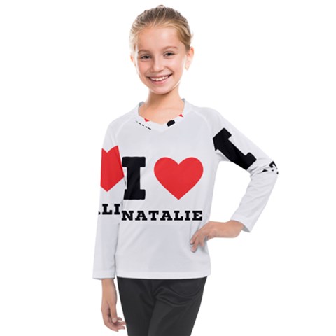 I Love Natalie Kids  Long Mesh Tee by ilovewhateva