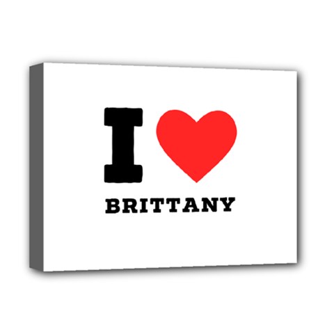 I Love Brittany Deluxe Canvas 16  X 12  (stretched)  by ilovewhateva