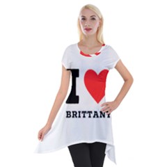 I Love Brittany Short Sleeve Side Drop Tunic by ilovewhateva