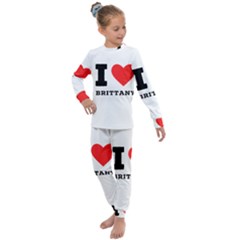 I Love Brittany Kids  Long Sleeve Set  by ilovewhateva