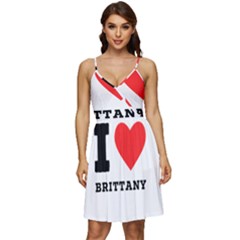 I Love Brittany V-neck Pocket Summer Dress  by ilovewhateva