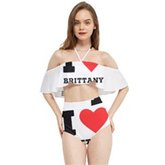 I Love Brittany Halter Flowy Bikini Set  by ilovewhateva