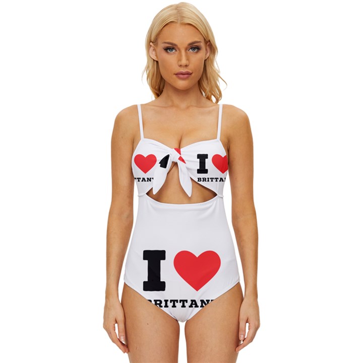 I love brittany Knot Front One-Piece Swimsuit