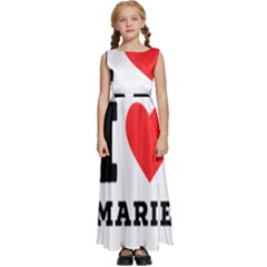 I Love Marie Kids  Satin Sleeveless Maxi Dress by ilovewhateva