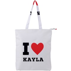 I Love Kayla Double Zip Up Tote Bag by ilovewhateva