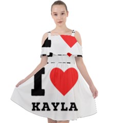 I Love Kayla Cut Out Shoulders Chiffon Dress by ilovewhateva