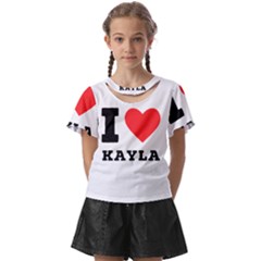 I Love Kayla Kids  Front Cut Tee by ilovewhateva