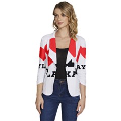 I Love Kayla Women s One-button 3/4 Sleeve Short Jacket