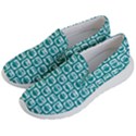 Teal And White Owl Pattern Women s Lightweight Slip Ons View2