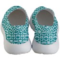 Teal And White Owl Pattern Women s Lightweight Slip Ons View4