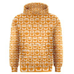 Yellow And White Owl Pattern Men s Core Hoodie by GardenOfOphir