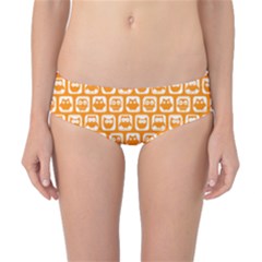 Yellow And White Owl Pattern Classic Bikini Bottoms by GardenOfOphir