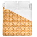 Yellow And White Owl Pattern Duvet Cover (Queen Size) View1