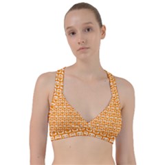 Yellow And White Owl Pattern Sweetheart Sports Bra by GardenOfOphir