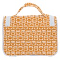 Yellow And White Owl Pattern Satchel Handbag View3