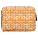 Yellow And White Owl Pattern Make Up Pouch (Medium) View2