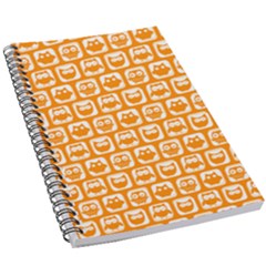 Yellow And White Owl Pattern 5 5  X 8 5  Notebook by GardenOfOphir