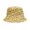 Olive And White Owl Pattern Bucket Hat View1